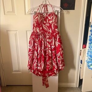 Red and White Band of the Free Halter Dress